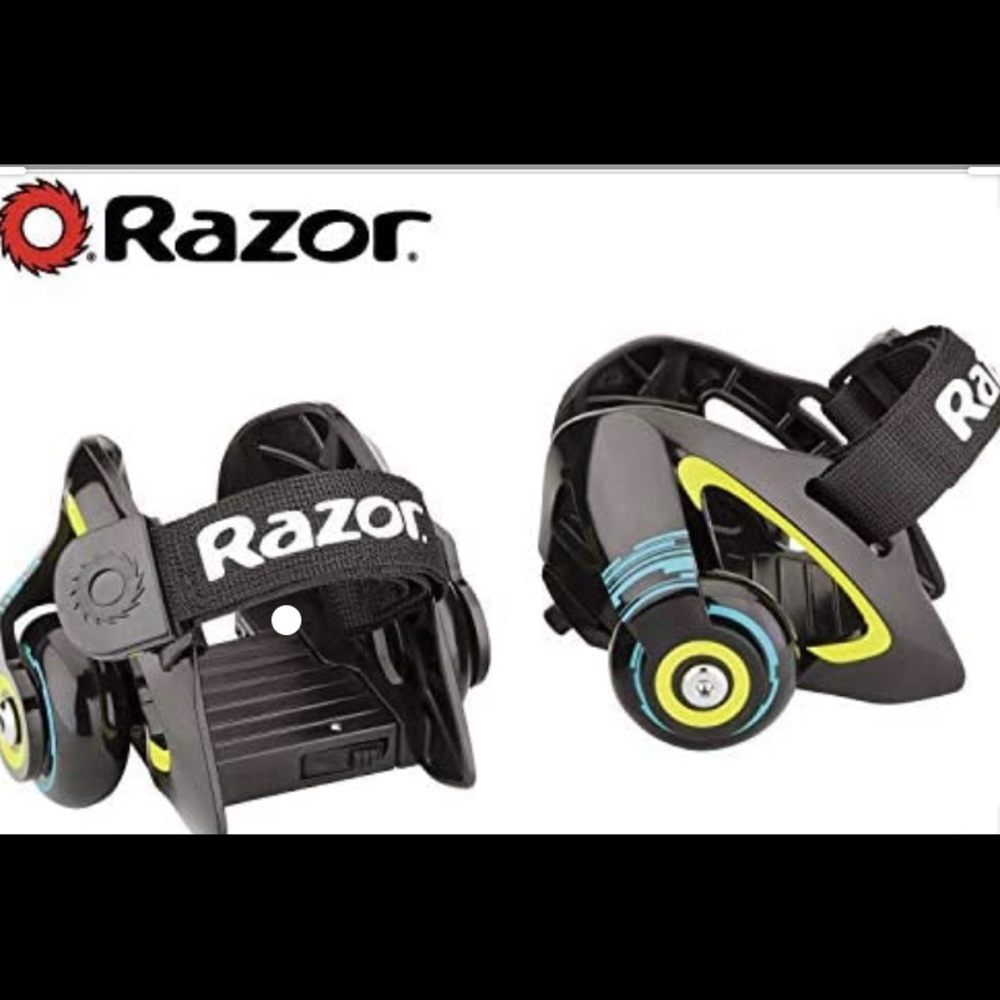 Razor Heel Wheels Strap On w Spark Feature